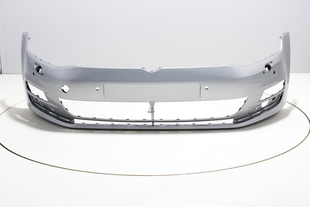 Voorbumper +PDC +Koplampsproeiers Volkswagen Golf 7 REFLEXSILVER (LA7W)