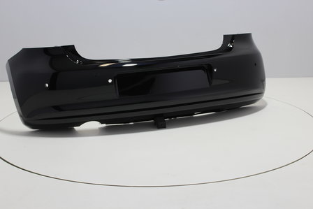 Achterbumper +PDC +Uitlaatgat Volkswagen Polo 6R DEEPBLACK (LC9X)