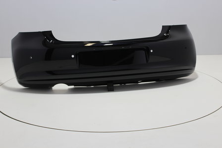 Achterbumper +PDC +Uitlaatgat Volkswagen Polo 6R DEEPBLACK (LC9X)