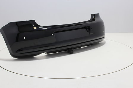 Achterbumper +PDC +Uitlaatgat Volkswagen Polo 6R BRILJANTSCHWARZ (L041)