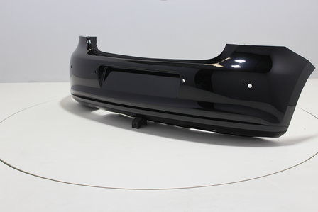 Achterbumper +PDC +Uitlaatgat Volkswagen Polo 6R BRILJANTSCHWARZ (L041)