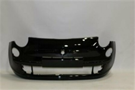 Voorbumper +gaten voor sierlijst Fiat 500 NERO CARBONIO (876