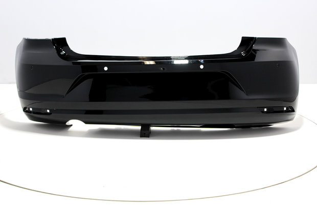 Achterbumper +PDC +Uitlaatgat Volkswagen Polo 6C DEEPBLACK (LC9X)