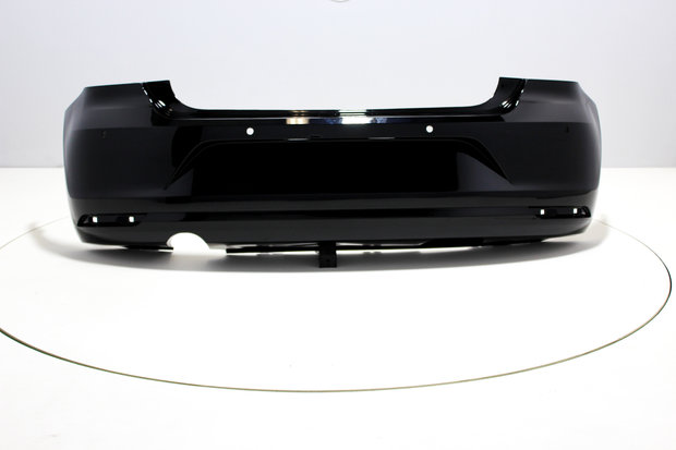 Achterbumper +PDC +Uitlaatgat Volkswagen Polo 6C DEEPBLACK (LC9X)