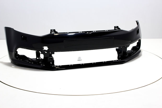 Voorbumper +Koplampsproeiers Volkswagen Polo 6C BRILJANTSCHWARZ (L041)