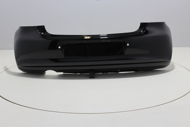 Achterbumper +PDC +Uitlaatgat Volkswagen Polo 6R DEEPBLACK (LC9X)